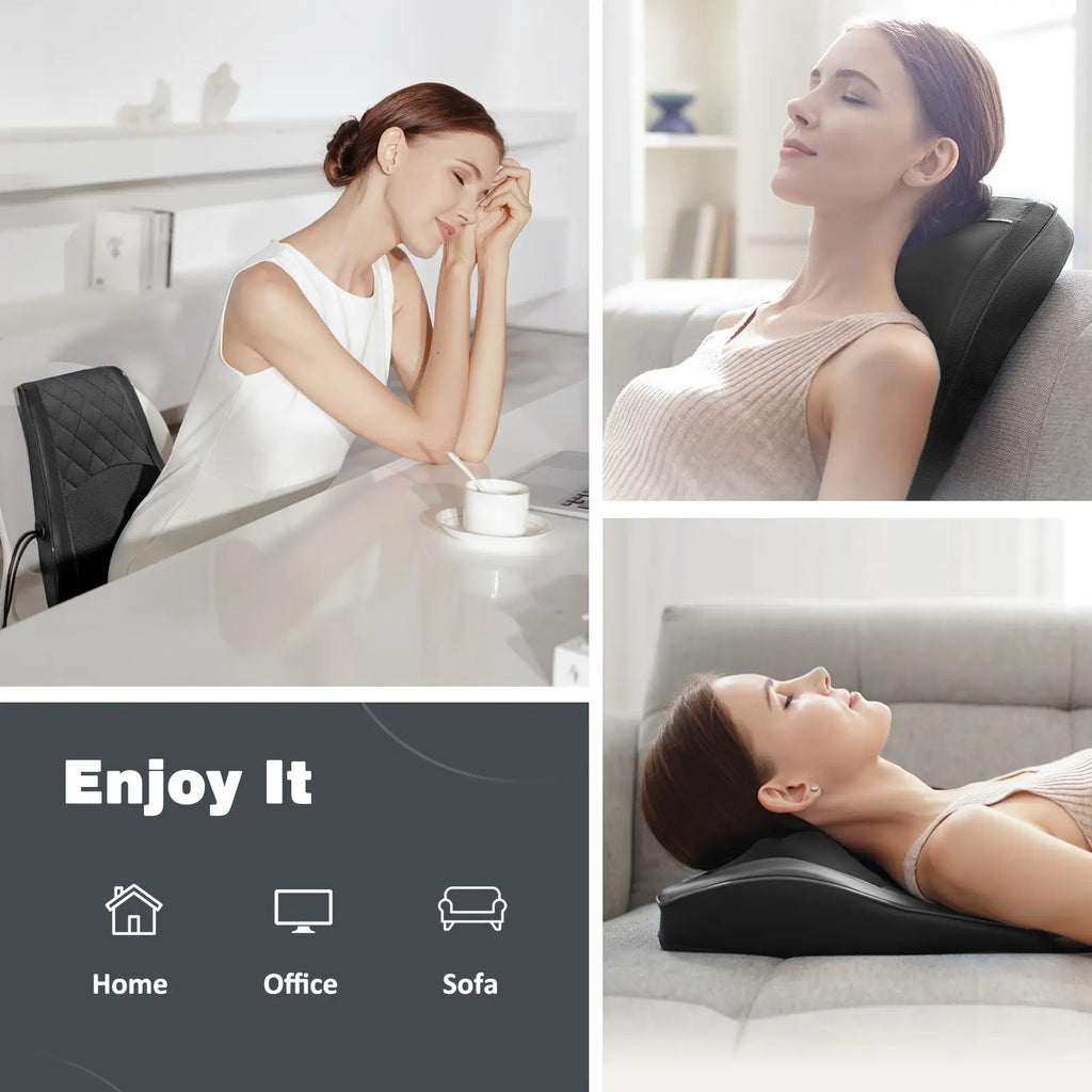 Ein Gerät mit Heizfunktion für Nacken- und Schultermassage - Mit Druck, Roll- und Vibrationsfunktionen, geeignet für Falle, Beine und Körper - Ein perfektes Geschenk für Männer und Frauen, ideal für den Einsatz zu Hause, im Büro und auf Reisen, Muttertags