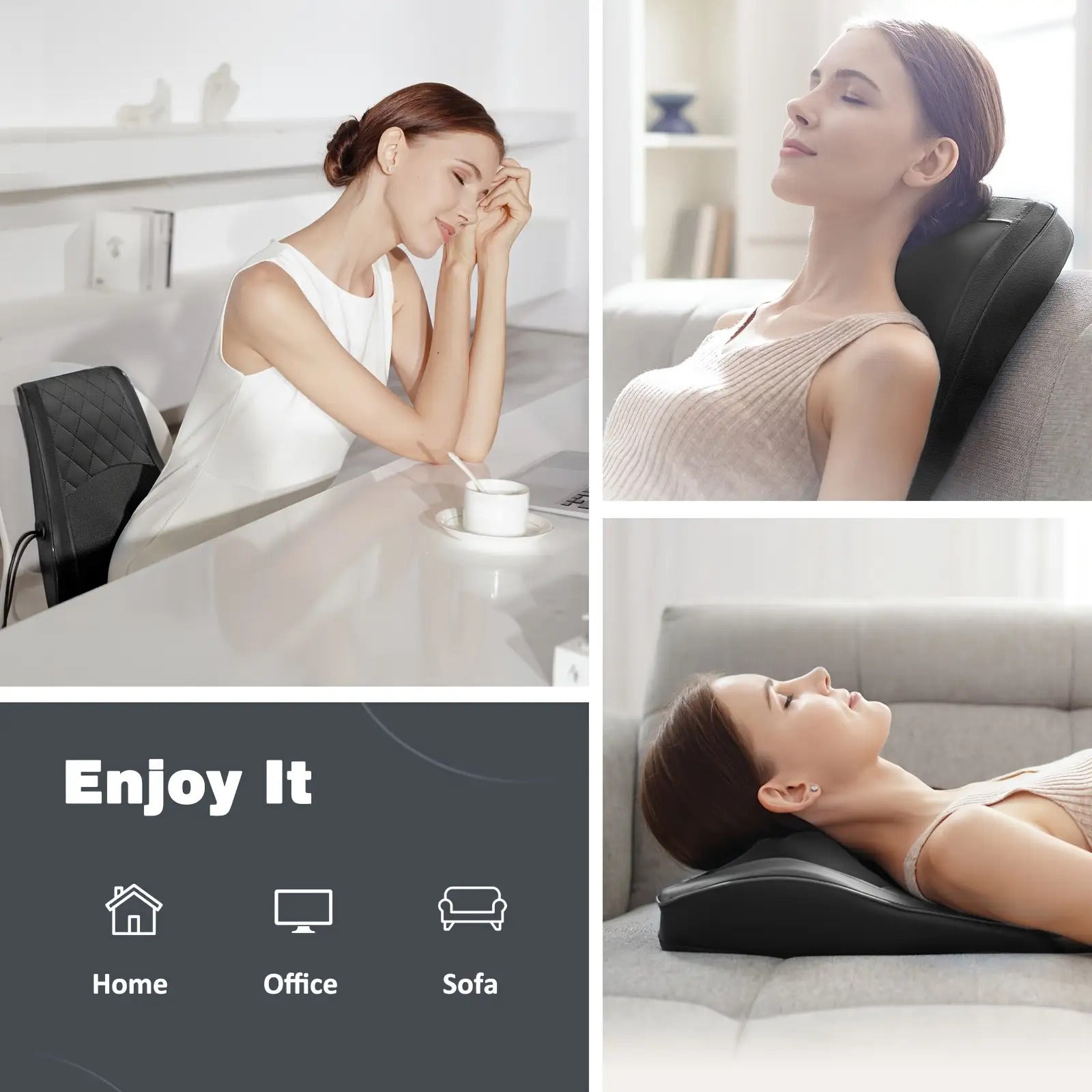 Ein Gerät mit Heizfunktion für Nacken- und Schultermassage - Mit Druck, Roll- und Vibrationsfunktionen, geeignet für Falle, Beine und Körper - Ein perfektes Geschenk für Männer und Frauen, ideal für den Einsatz zu Hause, im Büro und auf Reisen, Muttertags