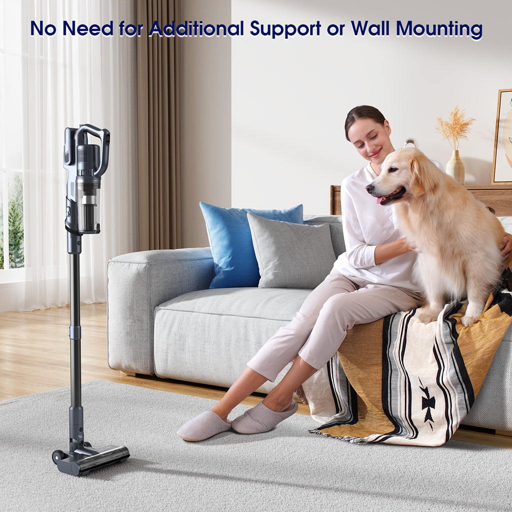 Lubluelu 30Kpa Cordless Vacuum Cleaner, Anti-Tangling Brushless Lightweight Vacuum Cleaner, Up to 50 Mins Runtime, for Home Carpet Hardwood Floor Pet Hair