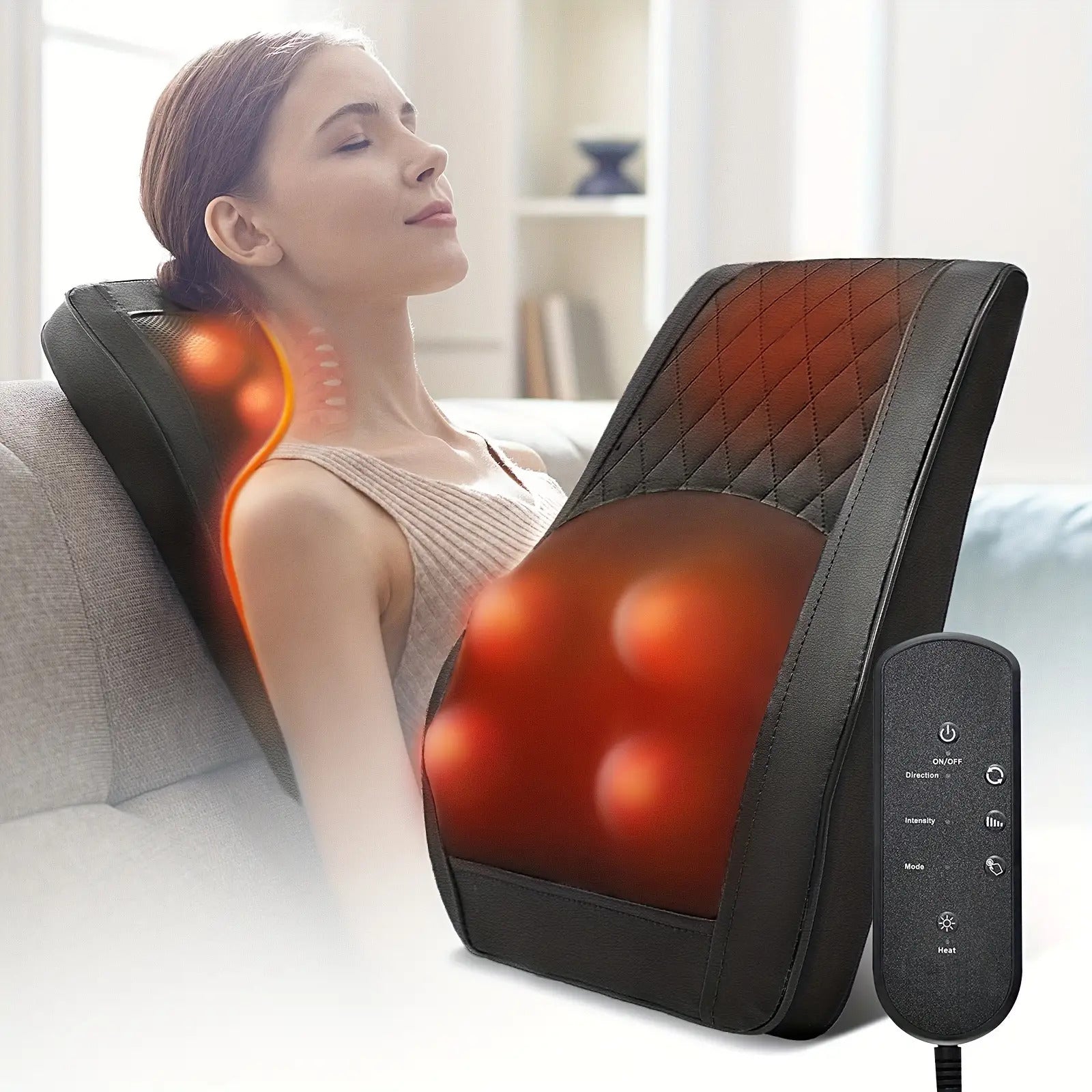 Ein Gerät mit Heizfunktion für Nacken- und Schultermassage - Mit Druck, Roll- und Vibrationsfunktionen, geeignet für Falle, Beine und Körper - Ein perfektes Geschenk für Männer und Frauen, ideal für den Einsatz zu Hause, im Büro und auf Reisen, Muttertags