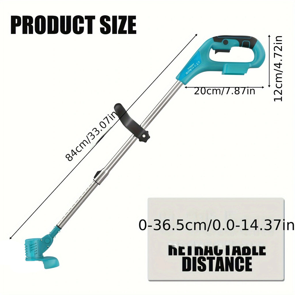 Cordless Strimmer with 2x Batteries,Garden Grass Trimmer, Electric Garden Strimmer with Metal Blades, 90° Head Rotation Brush Grass Trimmer for Cleaning Weeds Lawns