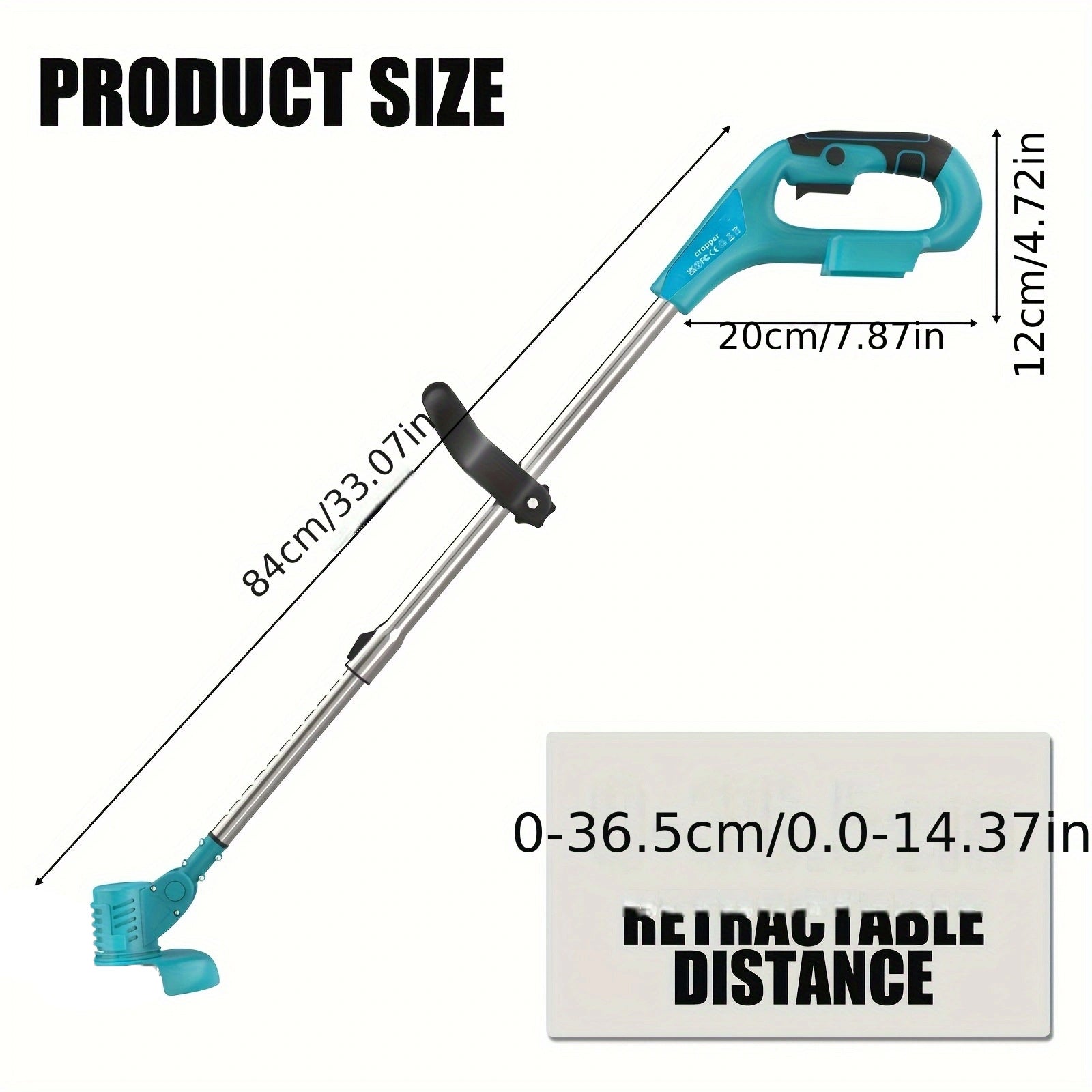 Cordless Strimmer with 2x Batteries,Garden Grass Trimmer, Electric Garden Strimmer with Metal Blades, 90° Head Rotation Brush Grass Trimmer for Cleaning Weeds Lawns