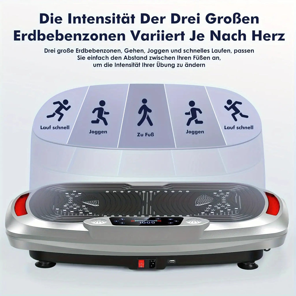 300W intelligente Vibrationsscheibe + elektromagnetische Tiefenmassage | mit Musik + 120-stufiger Touch-Einstellung | leiser Motor | maximale Belastung 200 kg | mit Seil | Ganzkörper-Gewichtsverlust-Training | Schlankheits- & Formgebung | Heim-/Fitnessstu