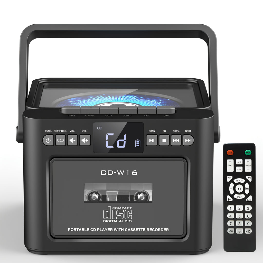 CD Cassette Player Boombox with 5000mAh