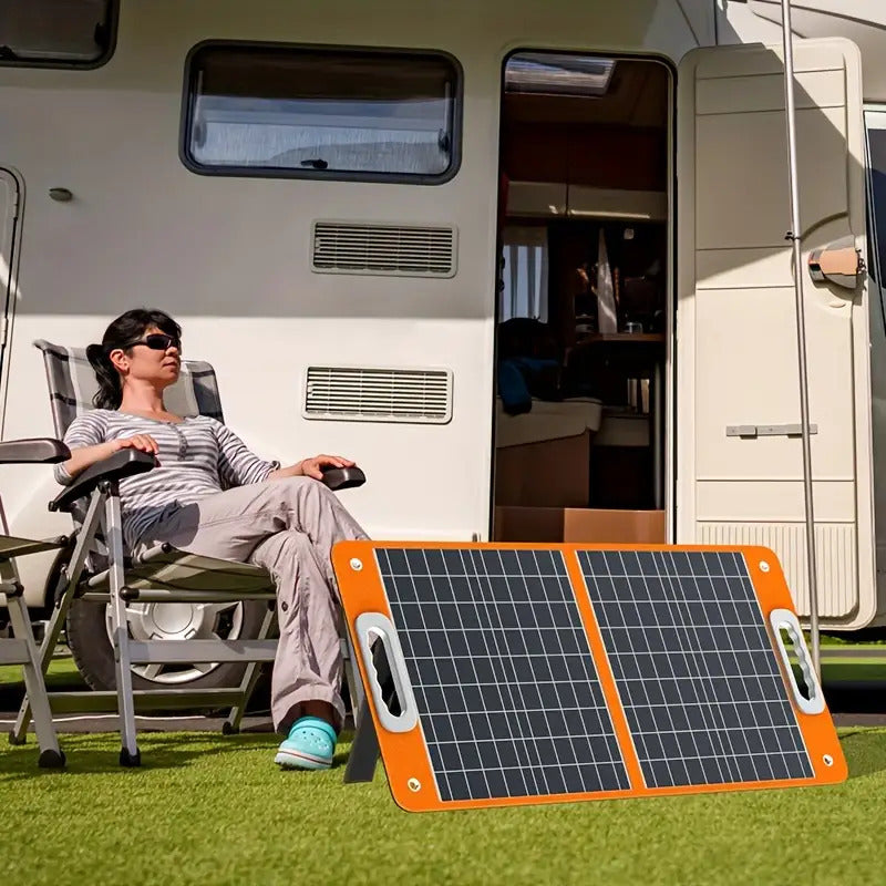 Solar-Generator mit Solarpanel Inklusive, Flashfish 200W Tragbare Kraftstation + 60W Solarmodul, 200W AC-Ausgänge, 151Wh/40800mAh Backup-Batterie für Haus/Wohnmobil/Camping Stromausfall
