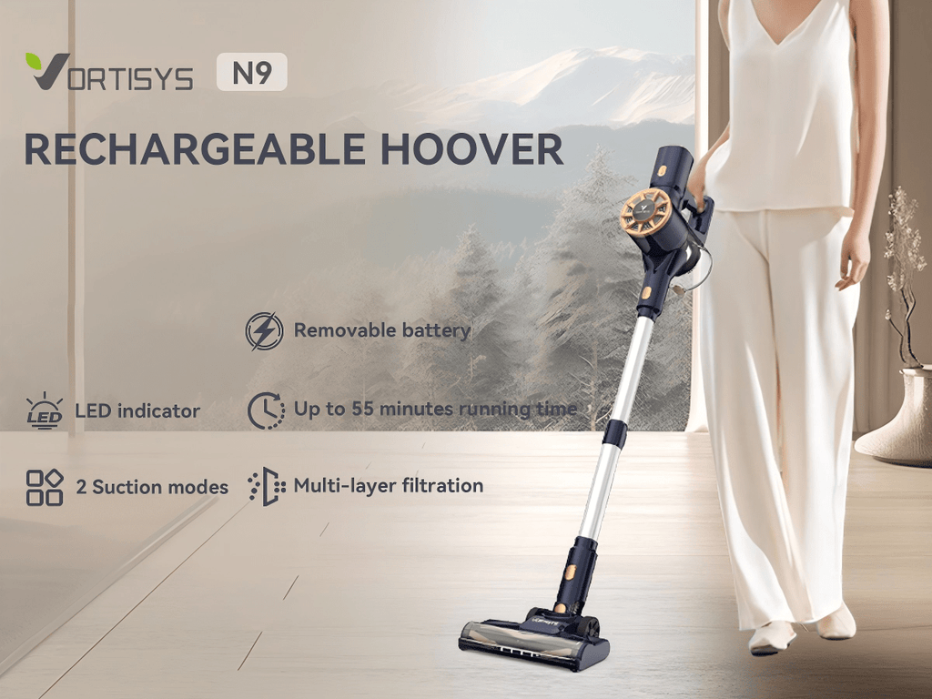 Staubsauger N9 60000Pa Akku-Staubsauger für Zuhause, 55-minütige Laufzeit, 6-in-1 Teppichreiniger, 8*2200mAh Akku, Anti-Verhedderung-Bodenbürste, Leistungsstarker Saugkraft, Auto-Zubehör, Haustierhaare, Teppiche und Hartböden, Ideales Geschenk, Staubsauge