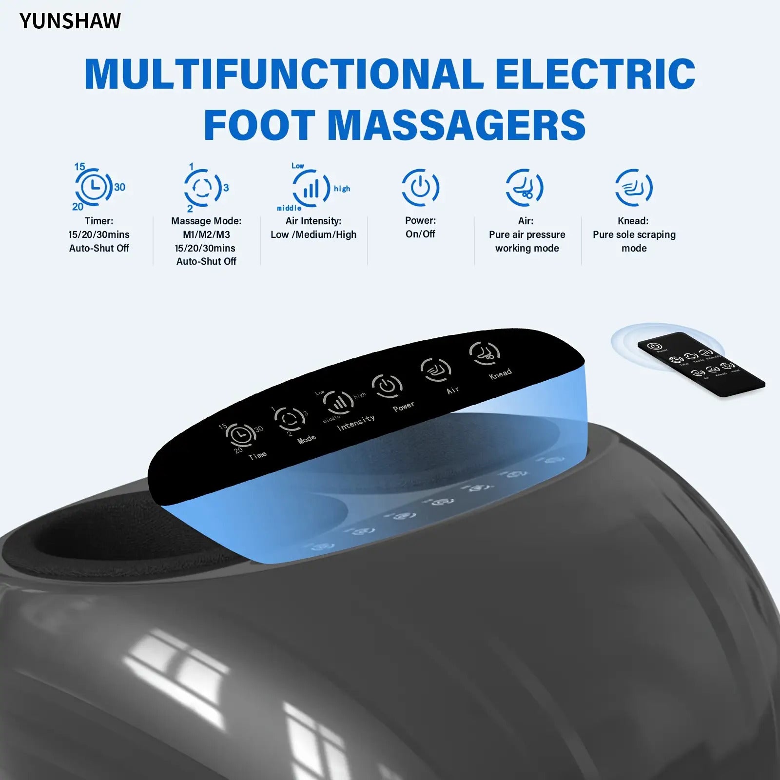 YUNSHAW Shiatsu-Fußmassagegerät – Entspannung für müde Muskeln & Fußsohlen, tiefe Knetmassage, fördert Durchblutung und Fußgesundheit, ideal für Zuhause oder Büro, passt bis zu Schuhgröße 45 (US 11), YUNSHAW
