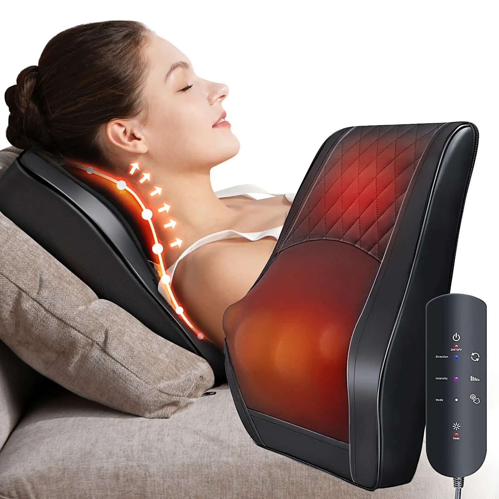 Ein Gerät mit Heizfunktion für Nacken- und Schultermassage - Mit Druck, Roll- und Vibrationsfunktionen, geeignet für Falle, Beine und Körper - Ein perfektes Geschenk für Männer und Frauen, ideal für den Einsatz zu Hause, im Büro und auf Reisen, Muttertags