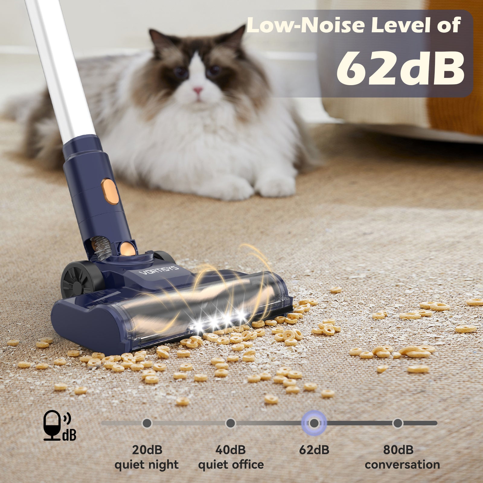 Staubsauger N9 60000Pa Akku-Staubsauger für Zuhause, 55-minütige Laufzeit, 6-in-1 Teppichreiniger, 8*2200mAh Akku, Anti-Verhedderung-Bodenbürste, Leistungsstarker Saugkraft, Auto-Zubehör, Haustierhaare, Teppiche und Hartböden, Ideales Geschenk, Staubsauge