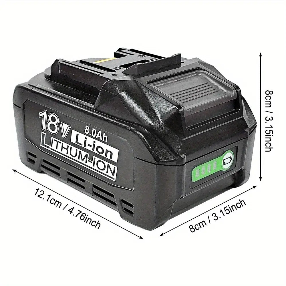2PACK 8.0Ah 18V Ersatzakku für Makita 18V Lithium-Ionen-Akku Kompatibel mit 18 Volt BL1850B BL1840B BL1830B BL1835 BL1840 BL1850 BL1860 LXT400 Akku mit LED-Anzeige Akku-Werkzeug Akku